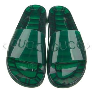 Gucci Emerald Green Slide Sandals